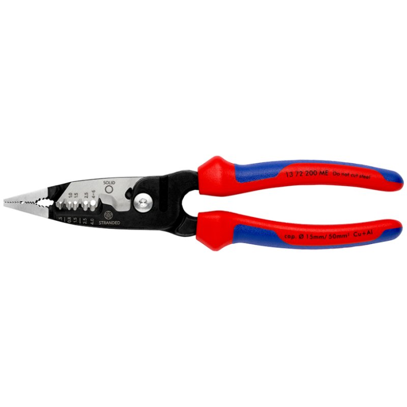 Knipex 13 72 200 ME pince à dénuder Noir, Bleu, Rouge, Acier inoxydable
