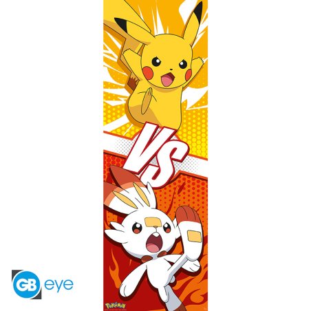 Pokemon Door Poster - Pikachu and Scorbunny - 53x158 cm