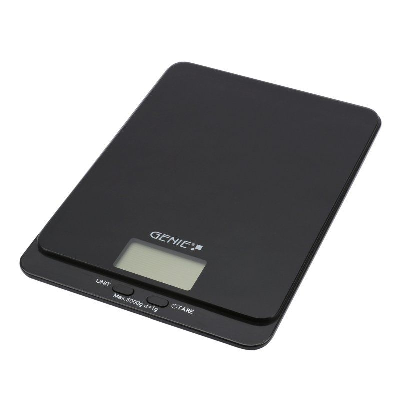 Genie DLS 5 Black Countertop Rectangle Electronic kitchen scale
