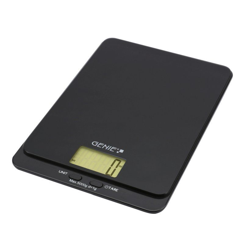 Genie DLS 5 Black Countertop Rectangle Electronic kitchen scale