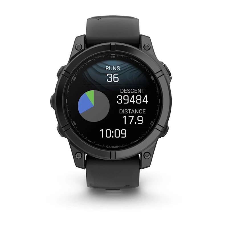 Garmin Fenix E 3,3 cm (1.3") AMOLED 47 mm Numérique 454 x 454 pixels Écran tactile Noir Wifi GPS (satellite)