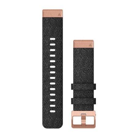 Garmin Ersatzarmband QuickFit 20mm Nylon Schwarz/Rosegold