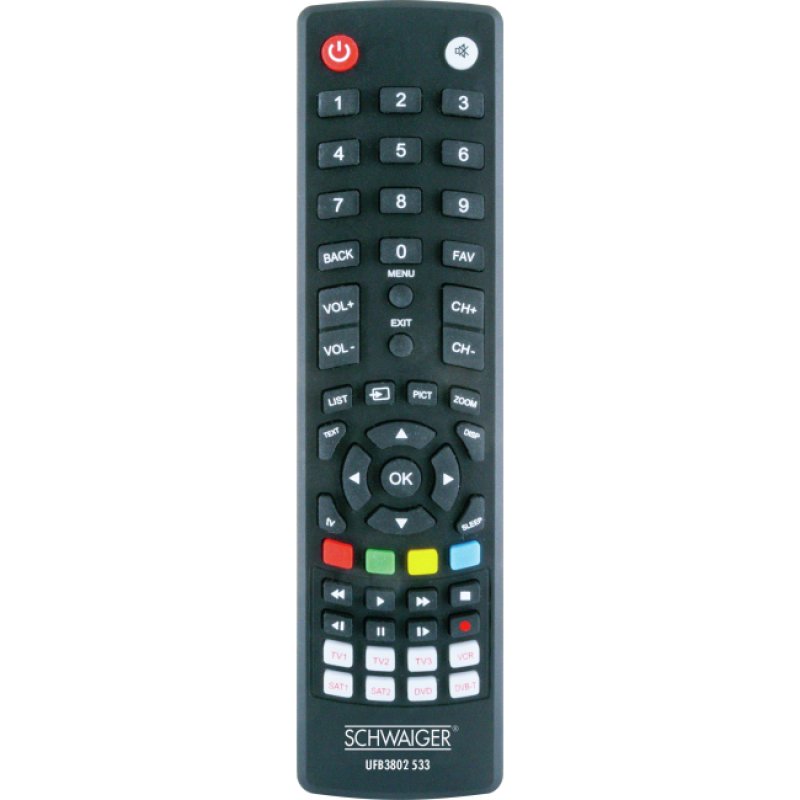 Schwaiger UFB3802533 télécommande DTV, TV Appuyez sur les boutons