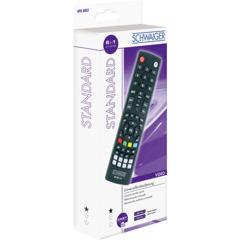 Schwaiger UFB3802533 remote control DTV, TV Press buttons