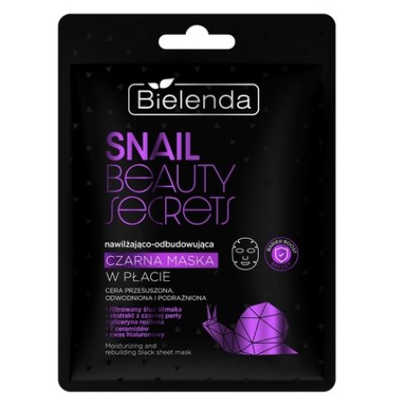 Bielenda Snail Beauty Secrets Moisturizing And Rebuilding Black Sheet Mask 1 Piece