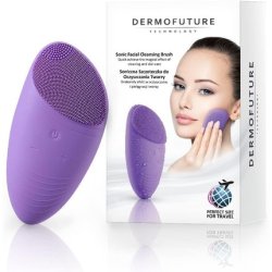 Dermofuture Sonic Brush for Face Cleansing Perfect Size for Travel Violet