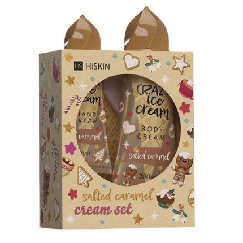 Hiskinset Crazy Ice Cream Hand Cream And Body Cream In Salted Caramel