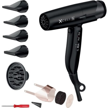 GAMMA XCELL S Ionic Hair Dryer 290g Ultra-Light Hair Dryer with Bacteria-Killing Effect Quiet Smart Memory LED