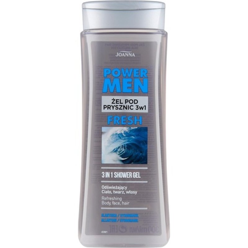 JOANNA Power Man Fresh 3-in-1 Shower Gel for Men with Allantoin and Hydromanil 300ml