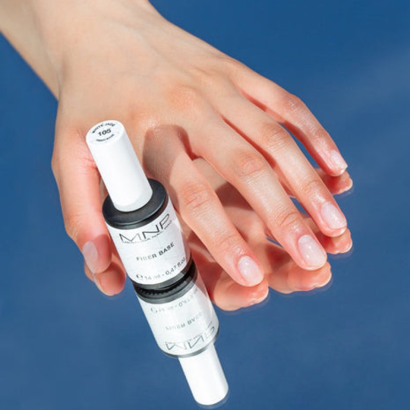 Mesauda Nail Pro MNP Coloured Base Coat for Nail Polish Gel and Gel, White Jade, 14ml