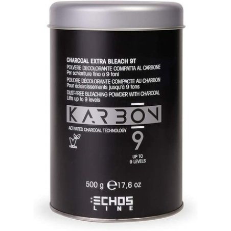 Echosline Karbon 9 Charcoal Extra Bleach 9t-Compact Bleaching Powder 9 Tones