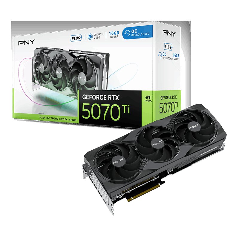 GRAPHICS CARD RTX5070TI 16GB 100MM TRPLFAN OC PB PNY GPU