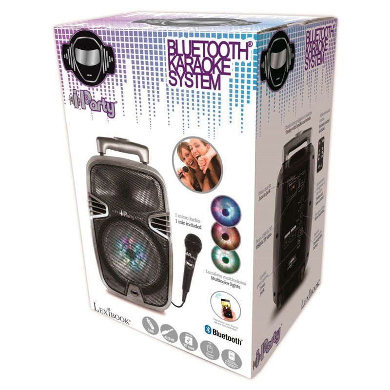 Lexibook Enceinte Karaoké Bluetooth Lumineuse