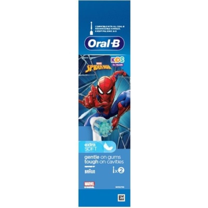 Oral B Pro Kids 3 Spiderman Replacement for Electric Toothbrush