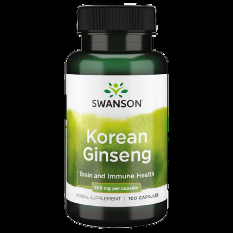 Swanson Premium Korean Ginseng 500mg 100 Capsules