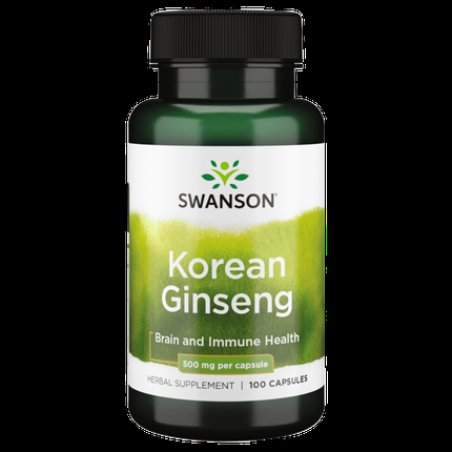 Swanson Premium Korean Ginseng 500mg 100 Capsules