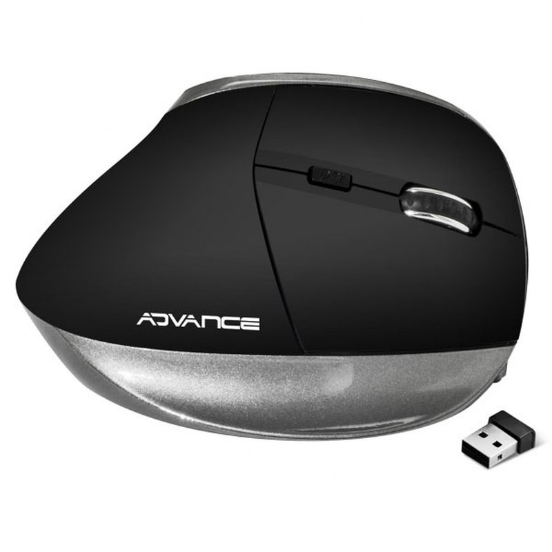 Souris sans fil ergonomique Advance compatible Vertical Plus (Noir)