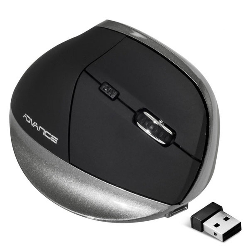 Souris sans fil ergonomique Advance compatible Vertical Plus (Noir)