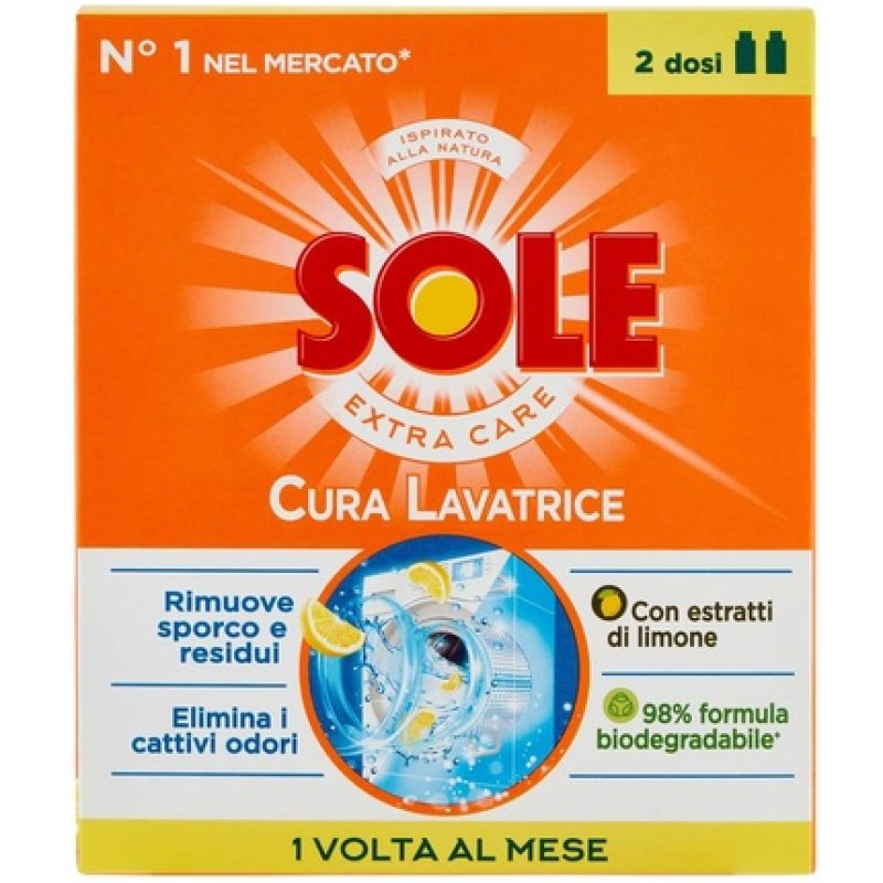 Sole Care Washing Machine Fresh Lemon, Pack Of 2 250 Ml Bottles