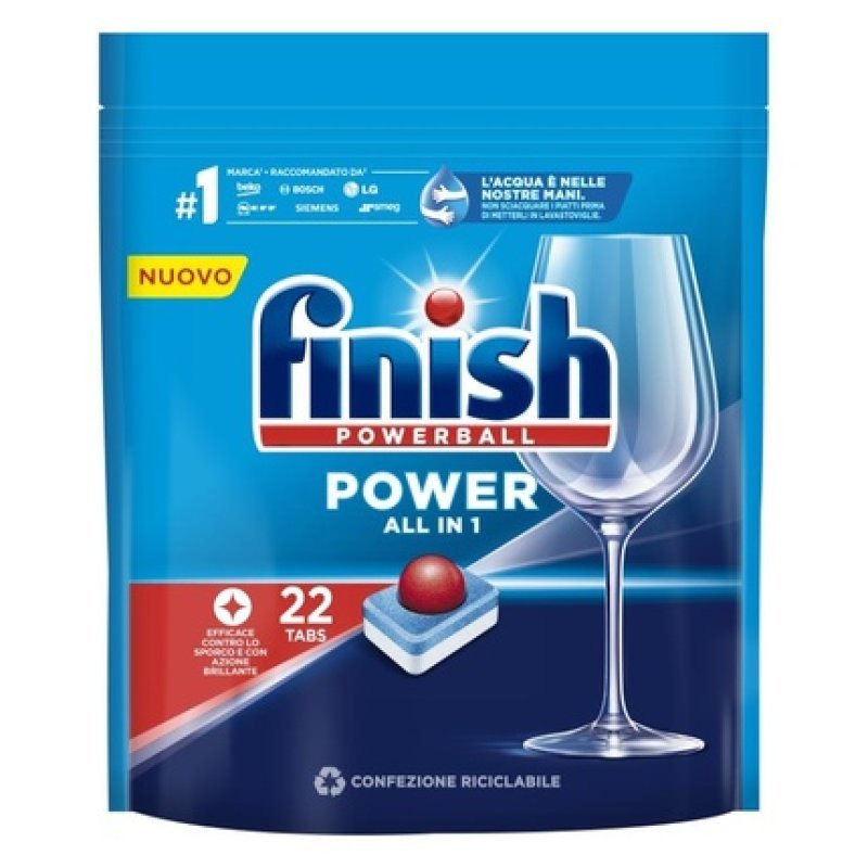 Finish Tabs Dishwasher Detergent 22 Pcs Power All Classico