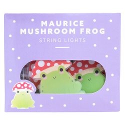 Maurice Mushroom Frog String Light - Green, Red, White