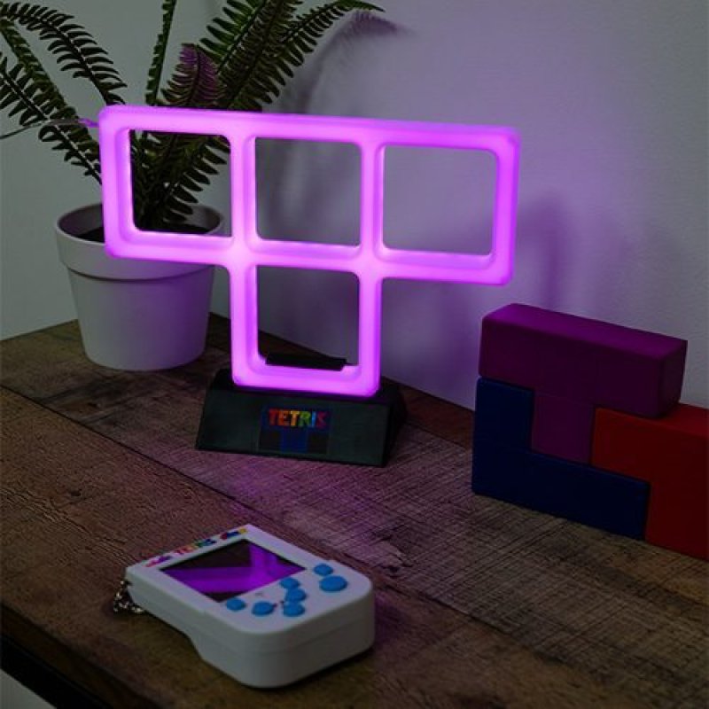 Tetris - Lampe murale néon violette