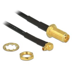 DeLOCK 88936 câble coaxial RG-174 0,32 m RP-SMA MMCX Noir