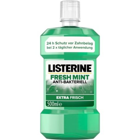 LISTERINE Fresh Mint Antibacterial Mouthwash with Essential Oils & Mint Flavor 500ml