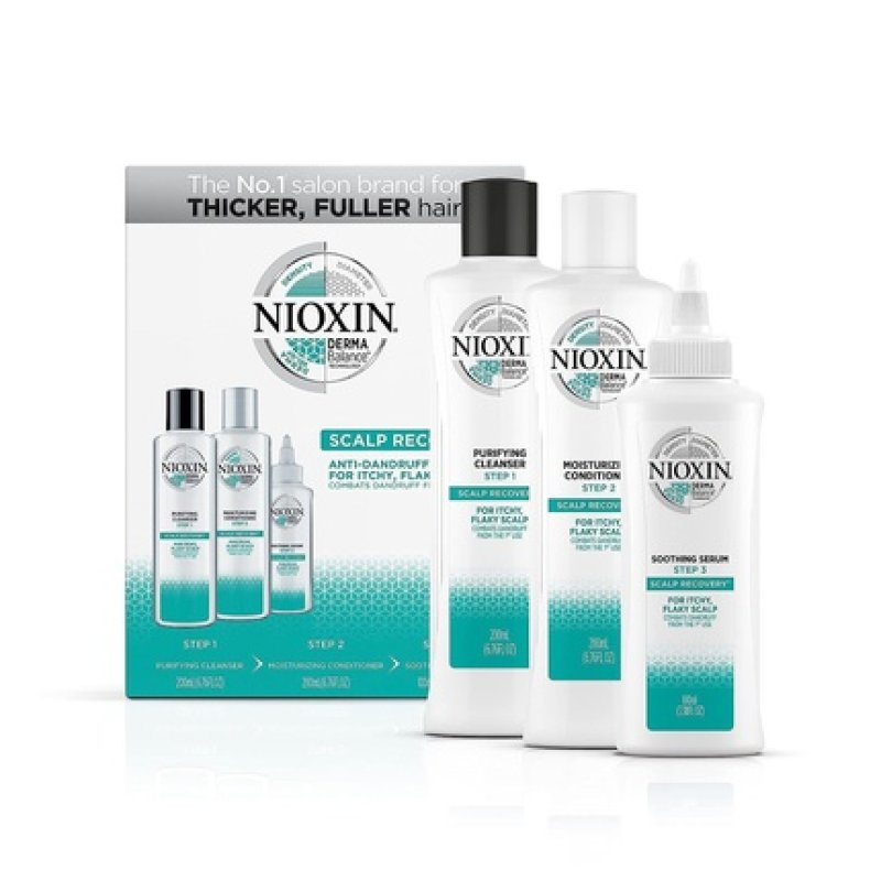 Nioxin 3-Phase System Scalp Recovery Anti-Dandruff System for Itchy, Flaky, and Dry Scalp