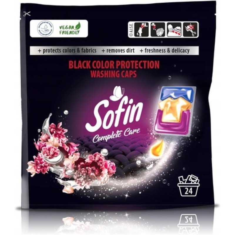 Sofin Black Color Protection Laundry Pods for Black - 24 Washes