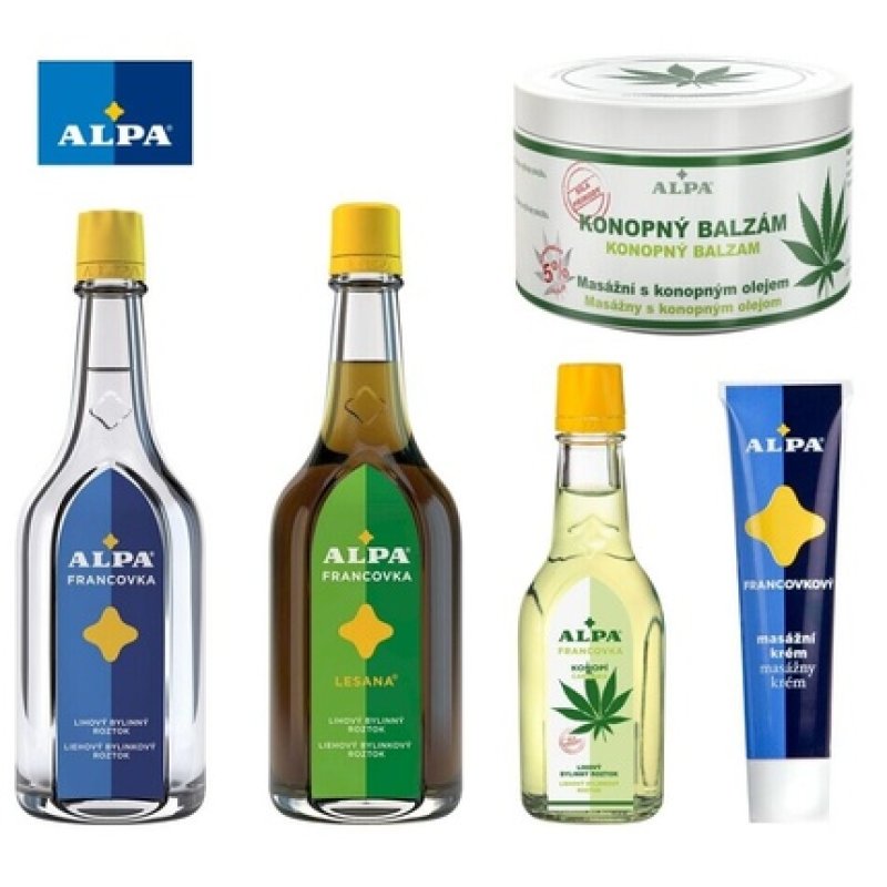 ALPA Francovka Lesana Czech Herbal Massage Tincture Cream Rubbing Gel