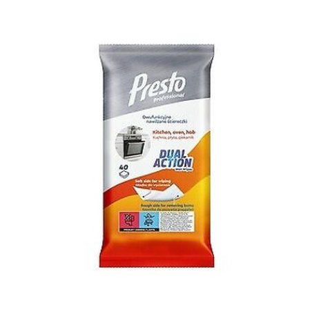 Presto Dual Action Moistened Wipes