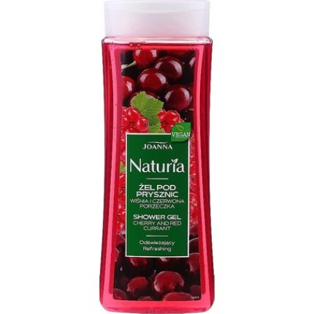 JOANNA Naturia Cherry and Red Currant Extract Shower Gel - Thoroughly Cleansed and Refreshed Skin - Women's Care Shower