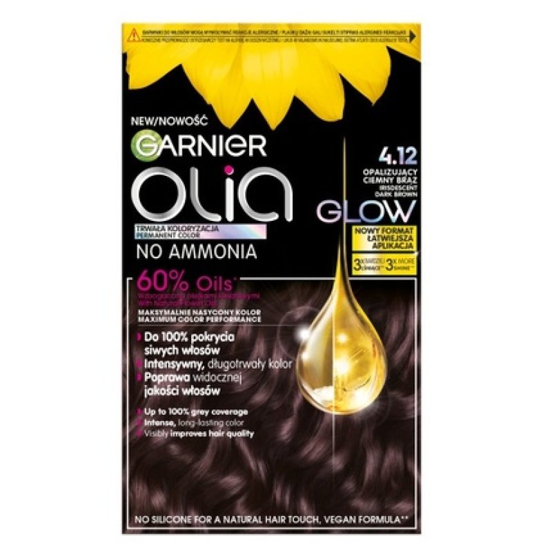 Garnier Olia Hair Color 412 Iridescent Dark Brown