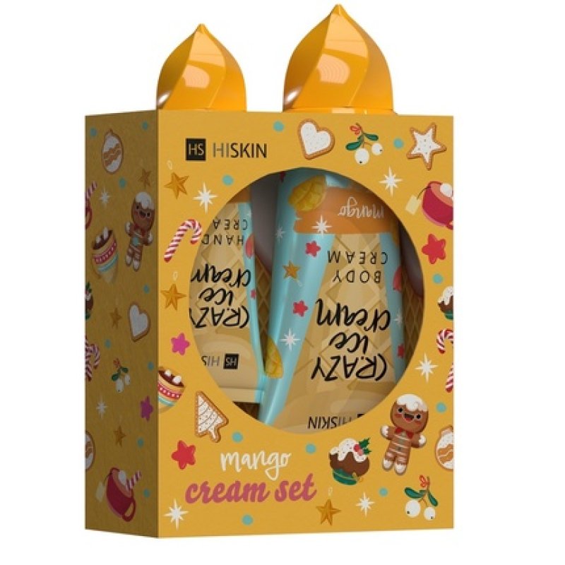 Hiskinset Crazy Ice Cream Hand Cream Mango 60ml And Body Cream Mango 200ml