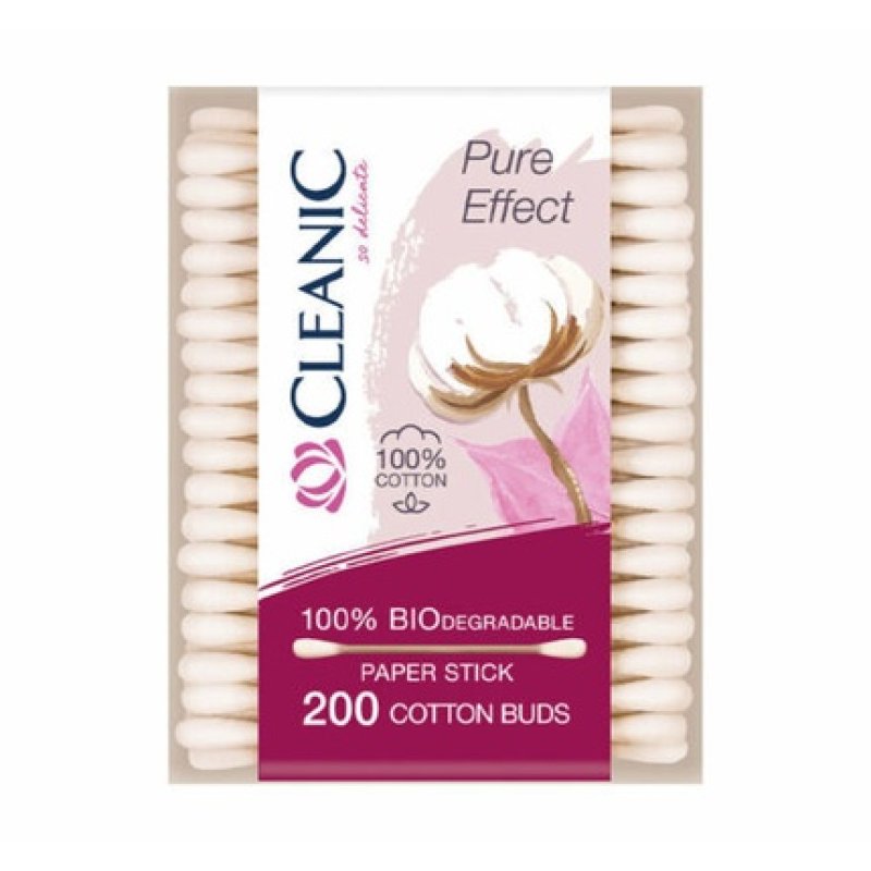 Cleanic Pure Effect Cotton Swabs 200 Pieces