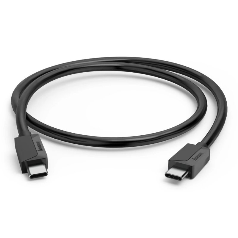 Hama 10Gbps USB-C to USB-C Charging Cable, E-Marker, USB 3.2 Gen2, 5A, 100W, 2 Metre, Black