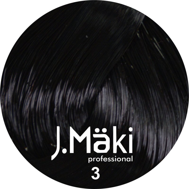 J.Maki Professional, Vopsea permanenta 3/Castaniu inchis, 60ml