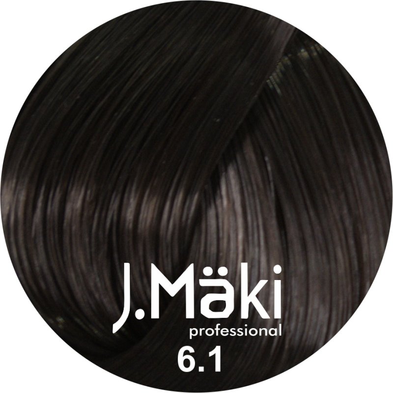 J.Maki Professional, Vopsea permanenta 6.1/Blond inchis cenusiu, 60ml