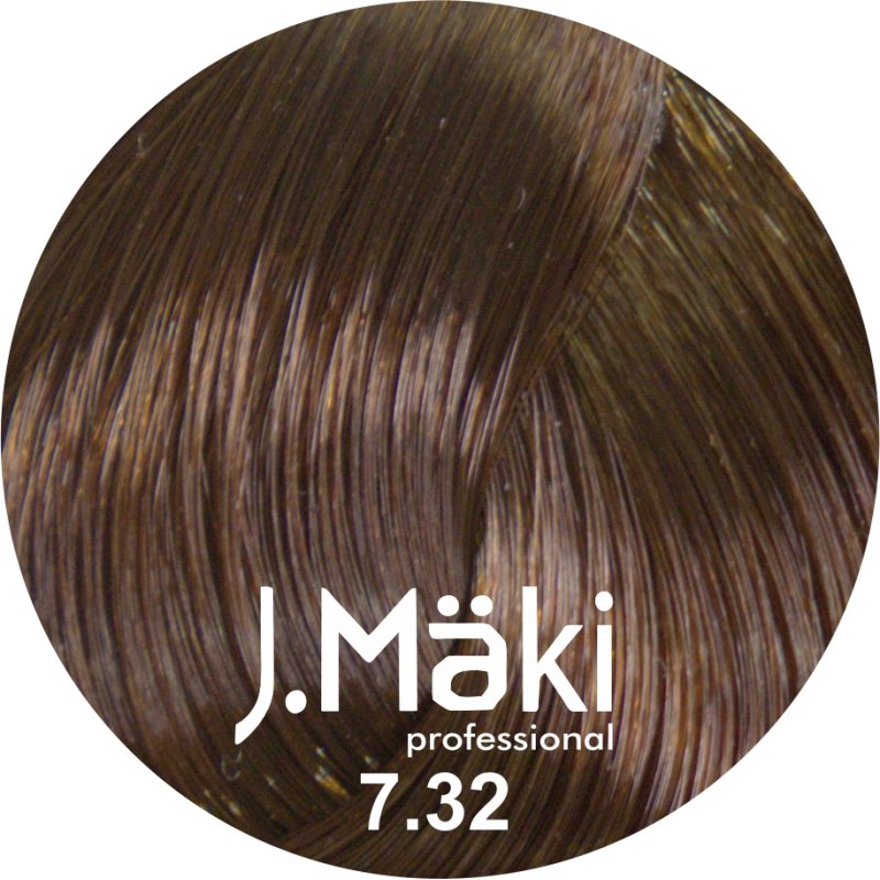 J.Maki Professional, Vopsea permanenta 7.32/Blond bej mediu, 60ml