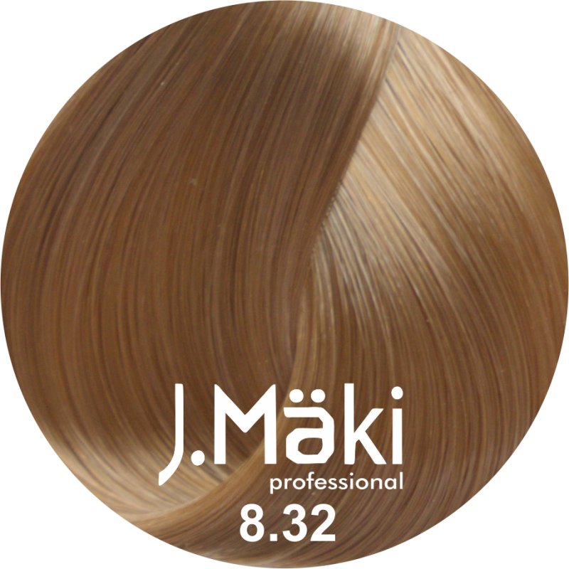 J.Maki Professional, Vopsea permanenta 8.32/Blond bej deschis, 60ml