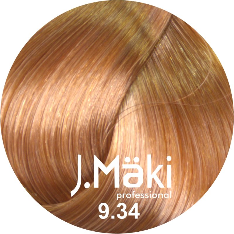 J.Maki Professional, Vopsea permanenta 9.34/Blond cupru auriu foarte deschis, 60ml