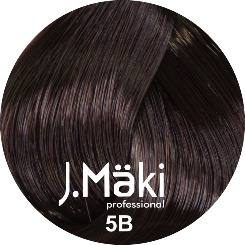 J.Maki Professional, Vopsea permanenta 5B/Saten cacao deschis, 60ml