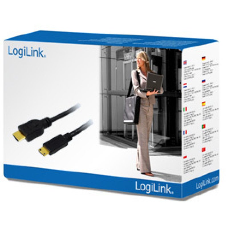 Logilink HDMI-Kabel Ethernet A - mini St/St 1.00m sw