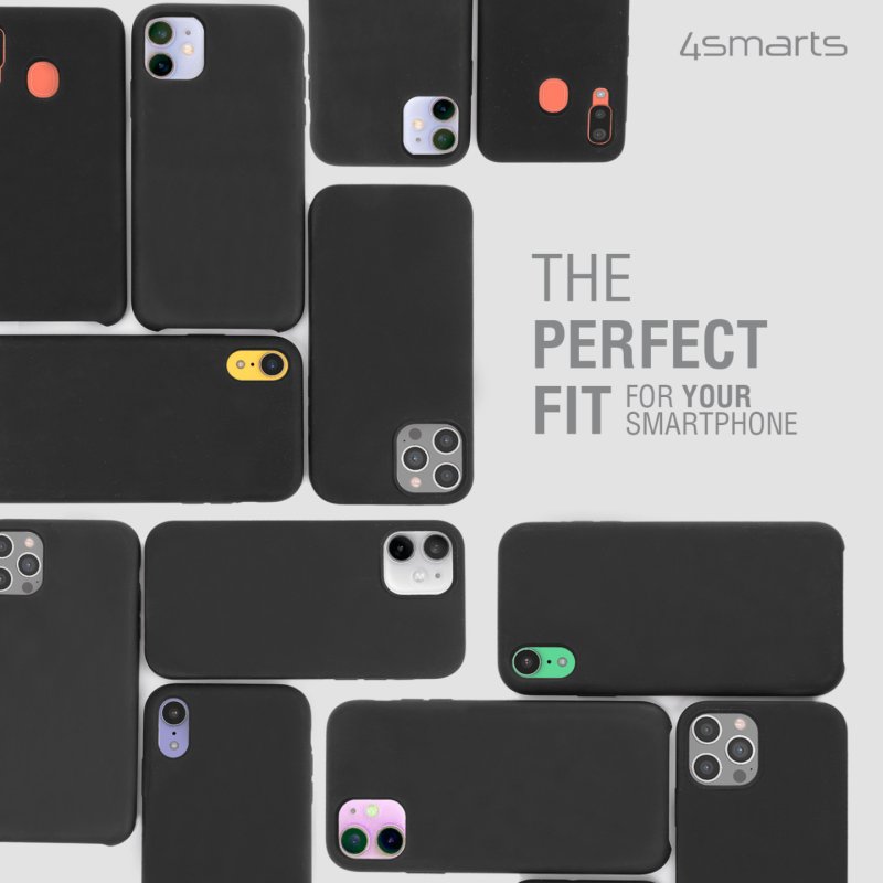 4smarts Cupertino mobile phone case 15.5 cm (6.1") Cover Black