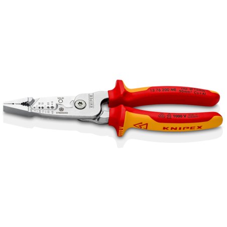 Knipex 13 76 200 ME pince à dénuder Rouge, Acier inoxydable, Jaune