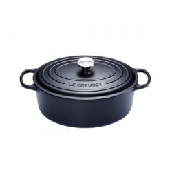 Le Creuset Signature Gusseisen Bräter oval 27cm mattschwarz