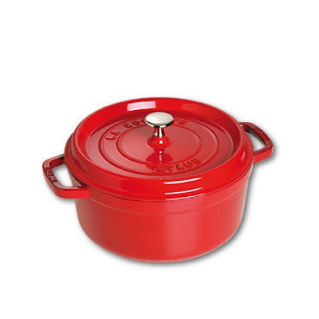 Staub La Cocotte 24cm rund. Kirsch-rot. Gusseisen