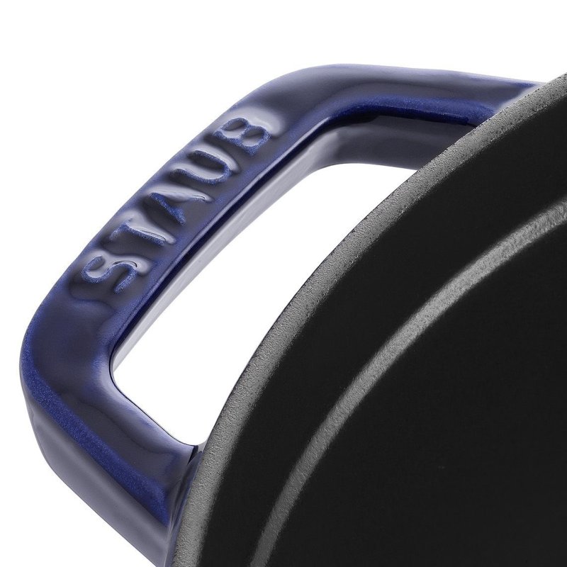 Staub La Cocotte 24cm rund dunkelblau. Gusseisen
