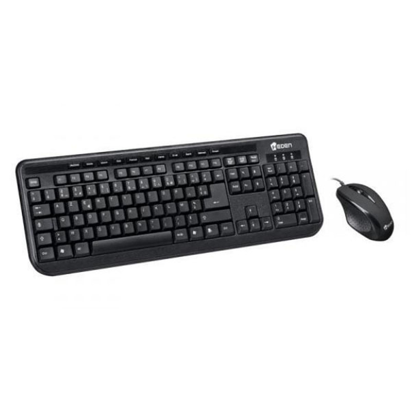 Kit Clavier + Souris multimedia USB Noir (AZERTY Français)